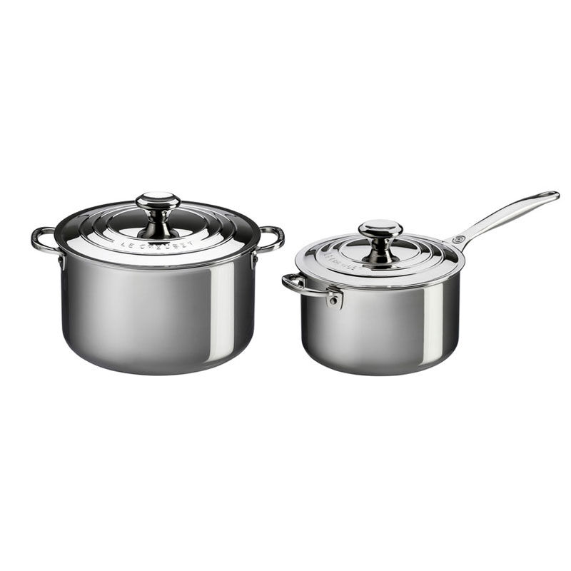 Stainless Steel Stockpot and Saucepan Set Le Creuset
